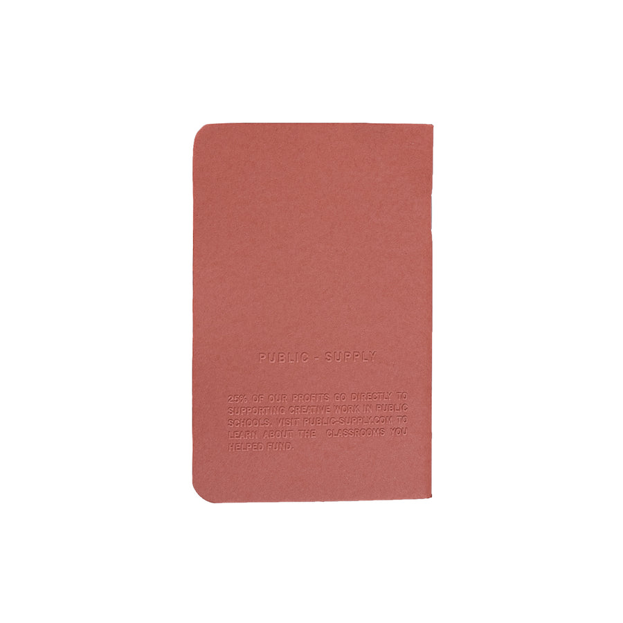 3.5x5.5" - Pocket Notebook - Embossed - Brick