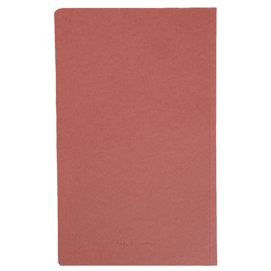 5x8" - Soft Cover Notebook - Embossed - Brick