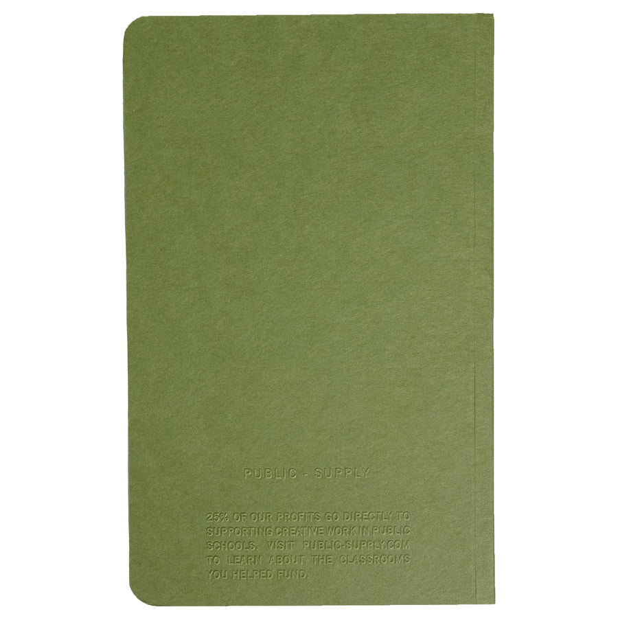 5x8" - Soft Cover Notebook - Embossed - Moss