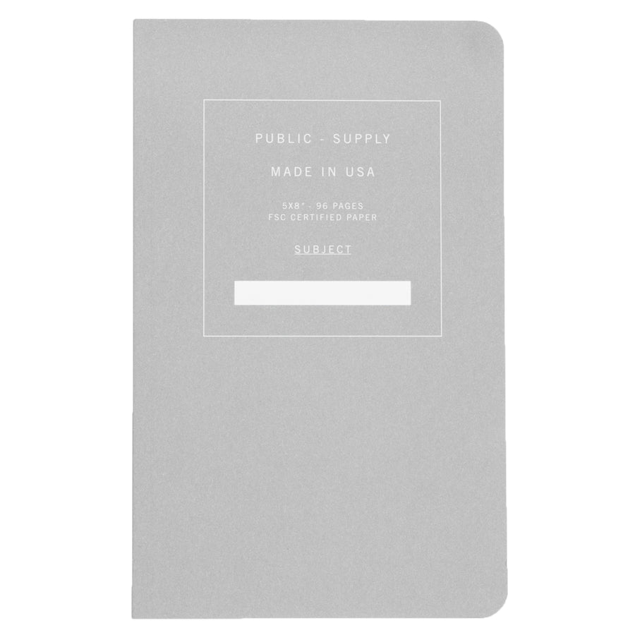 5x8" - Notebook - Soft Cover - Light Grey