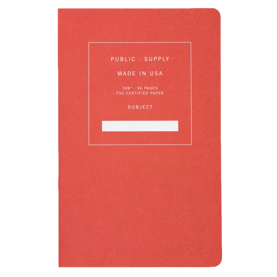 5x8" - Notebook - Soft Cover - Red