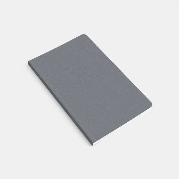 5x8" - Soft Cover Notebook - Embossed - Steel
