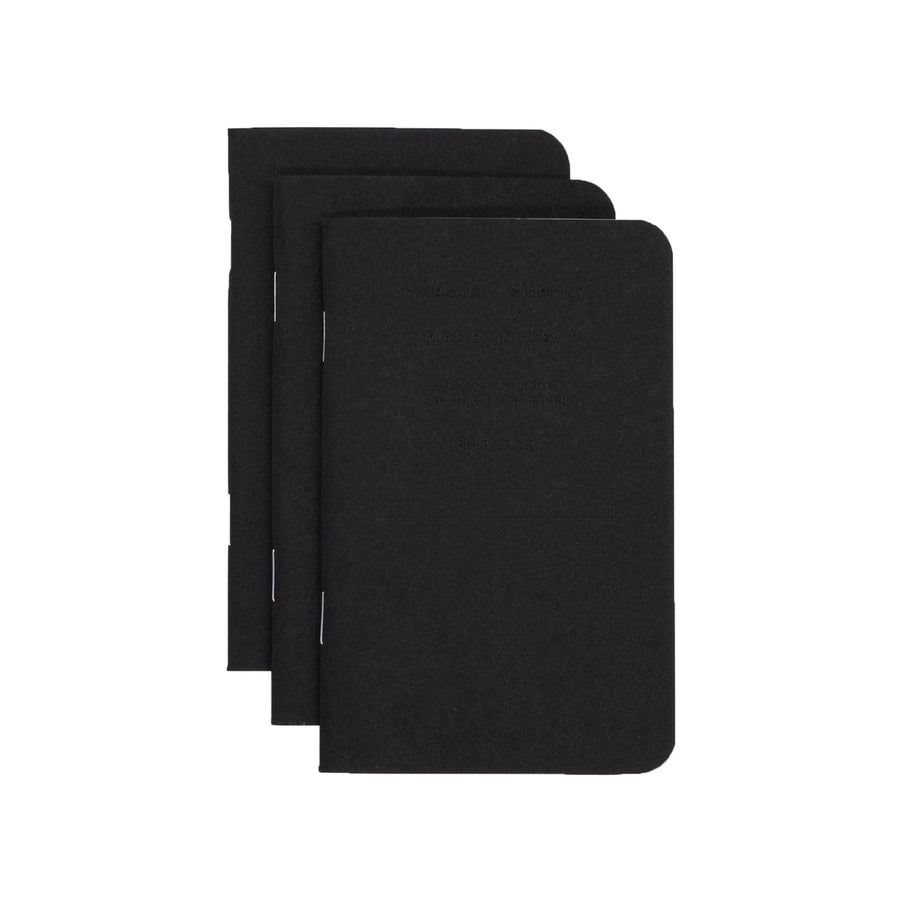 3.5x5.5" - Pocket Notebook - Embossed - Black
