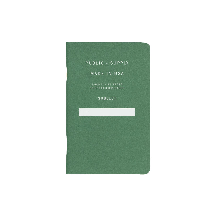 3.5X5.5" - Pocket Notebook - Soft Cover - Green