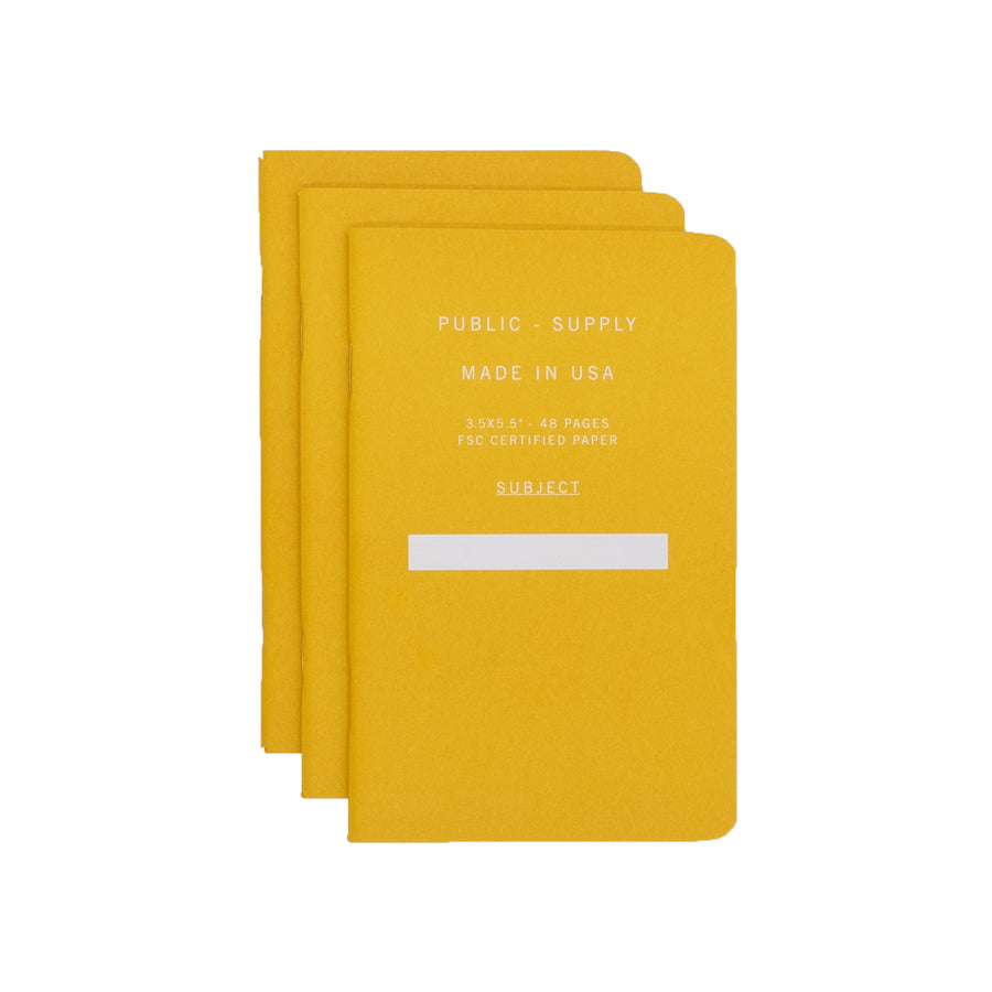 3.5X5.5" - Pocket Notebook - Soft Cover - Yellow