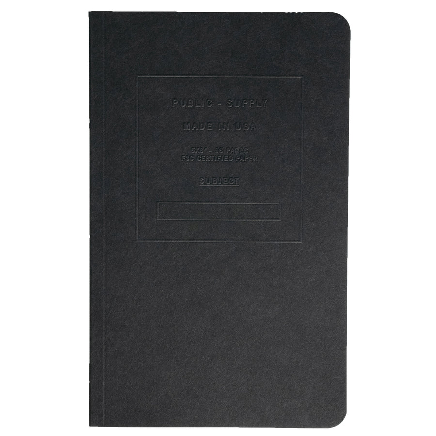 5x8" - Soft Cover Notebook - Embossed - Black