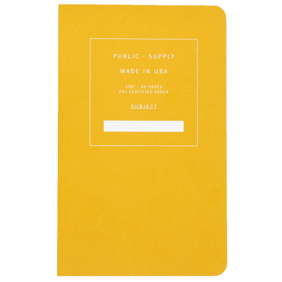 5x8" - Notebook - Soft Cover - Yellow